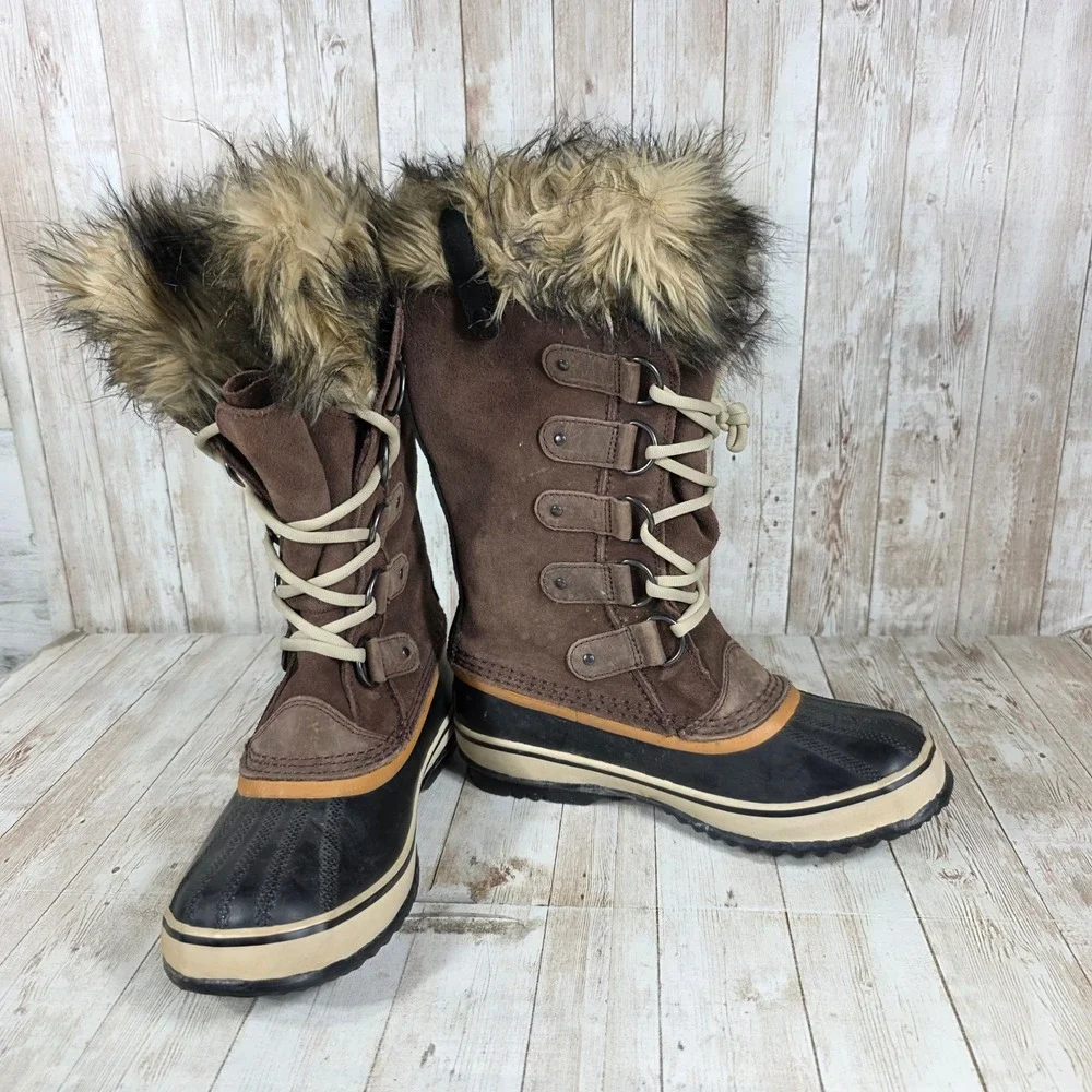 Sorel Women's Tofino II Faux Fur‎ Waterproof Winter Snow Boots Brown Size 7